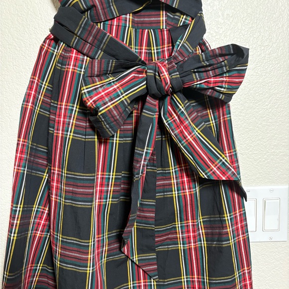 J. Crew Plaid Midi Dress - Black, Red, Yellow - Picture 6 of 14